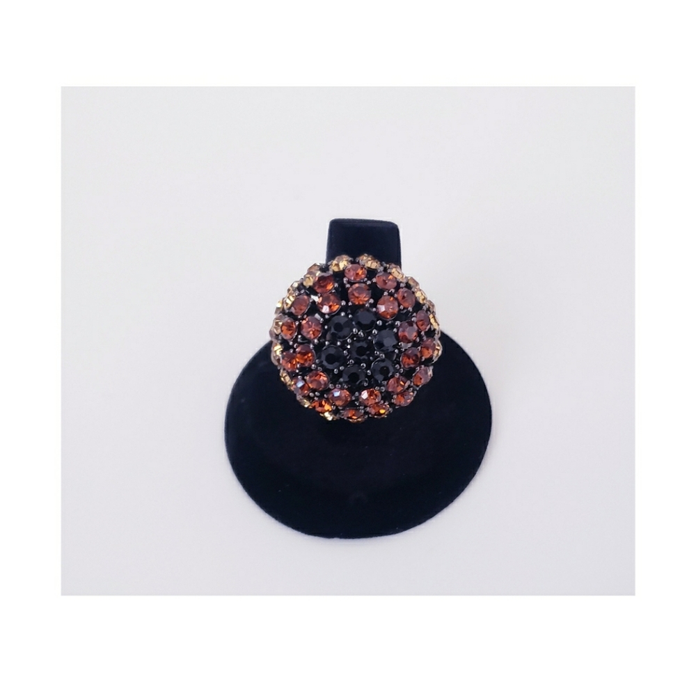 Vintage Style Color Rhinestone Statement Ring